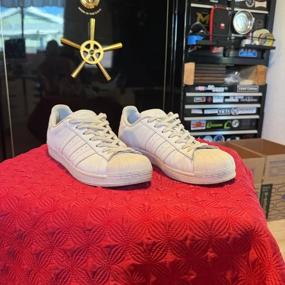 Adidas Superstar Shell Toe White Sneakers Size 11 - Picture 6 of 6